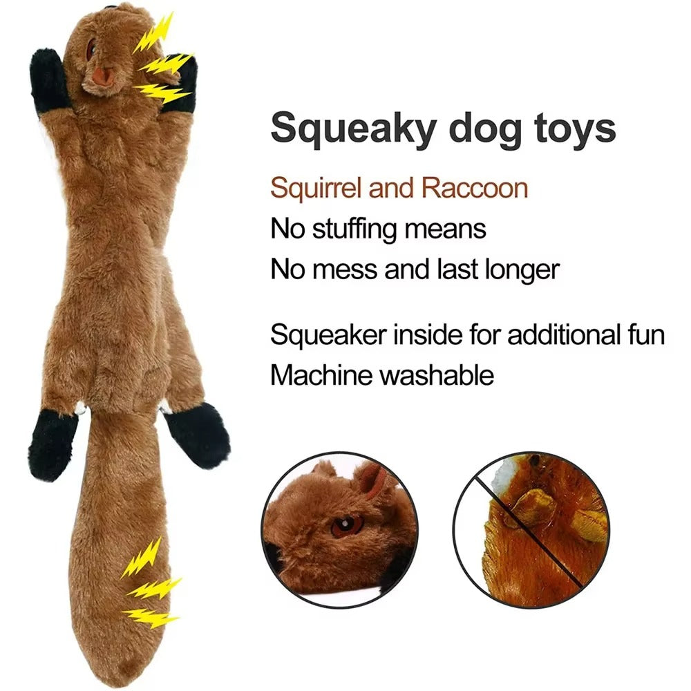 Dog Chew Toy: 45cm No-Stuffing Plush with Squeakers