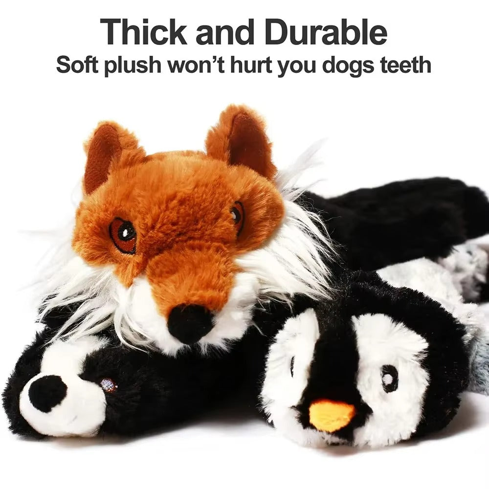 Dog Chew Toy: 45cm No-Stuffing Plush with Squeakers