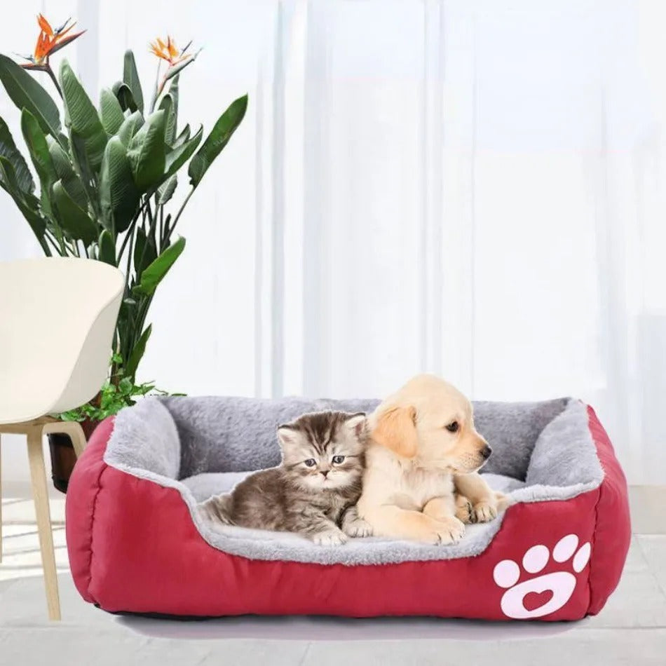 "Plush All-Season Dog Bed & Cat Nest - Washable, Waterproof, & Cozy"