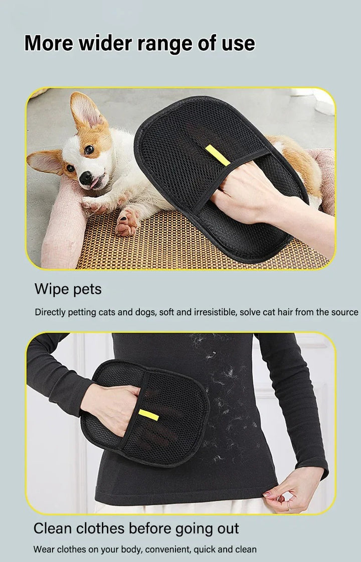 Static Pet Grooming Hair Remover Gloves