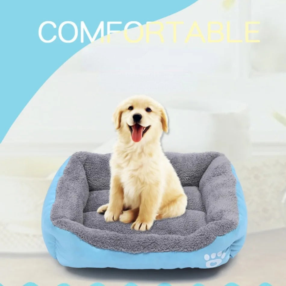 "Plush All-Season Dog Bed & Cat Nest - Washable, Waterproof, & Cozy"