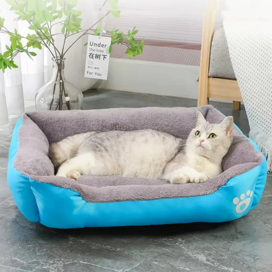 "Plush All-Season Dog Bed & Cat Nest - Washable, Waterproof, & Cozy"