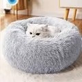 "Super Cozy Long Plush Cat Bed - Ideal for Cats & Small Dogs"