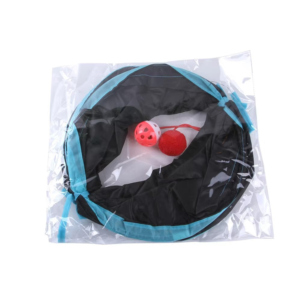 "Foldable Cat Tunnel - Interactive Pet Toy for Indoor Play"