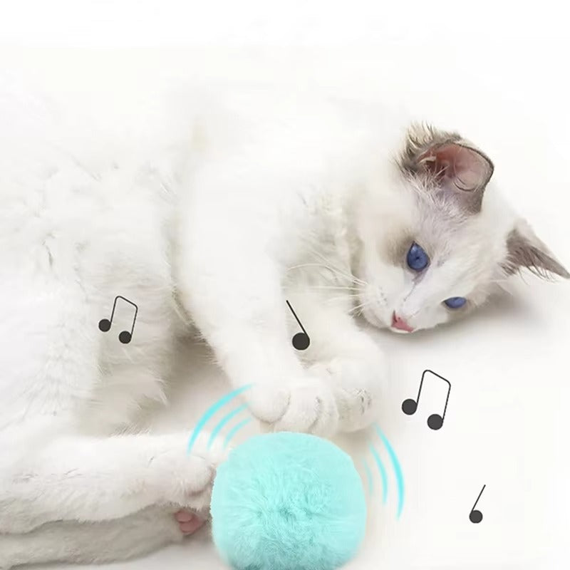Plush Electric Cat Toy with Touch and Sound