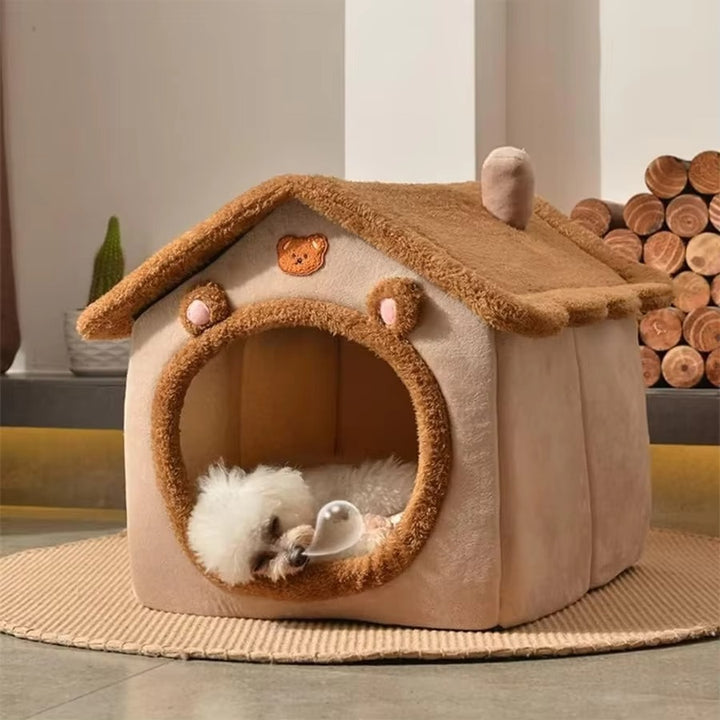 Foldable Pet House: Removable Washable Cat House and Puppy Cave