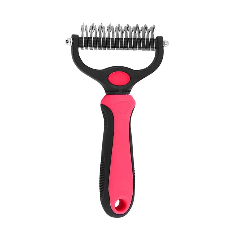 Professional Pet Deshedding Brush & Fur Knot Cutter