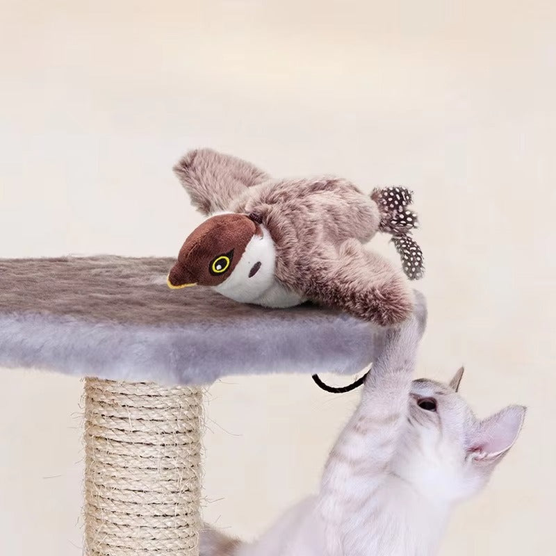 Rechargeable Touch Sensitive Chirping Bird Toy for Cats