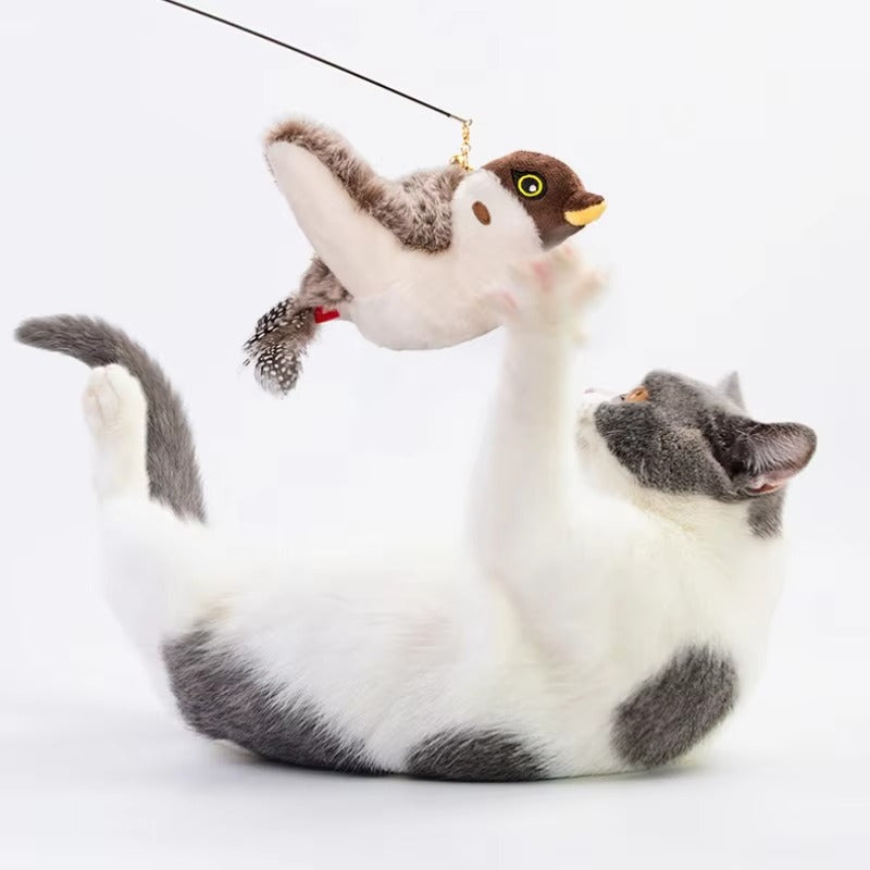 Rechargeable Touch Sensitive Chirping Bird Toy for Cats