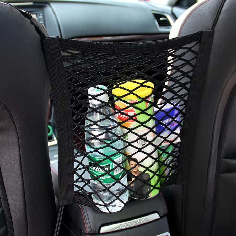 "Automatic Pet Car Barrier with Safety Mesh & Storage Bag"
