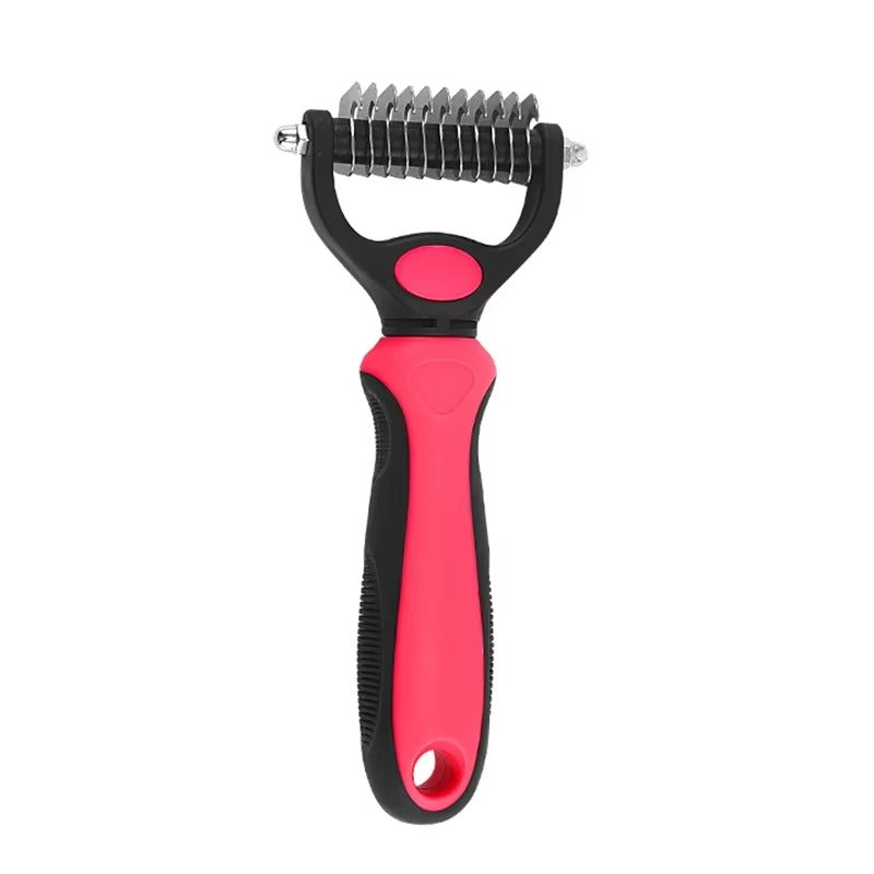 Professional Pet Deshedding Brush & Fur Knot Cutter