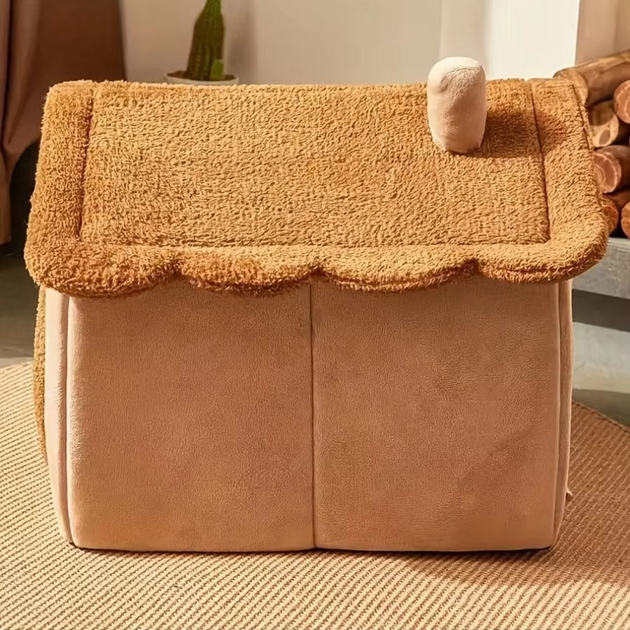 Foldable Pet House: Removable Washable Cat House and Puppy Cave