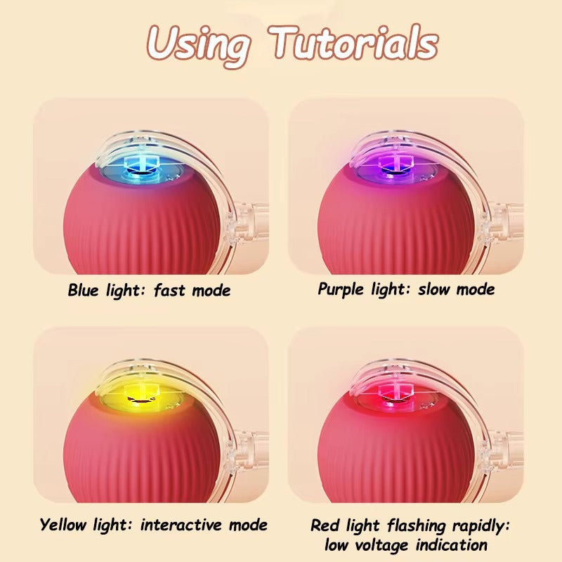 Rechargeable Rolling Ball with Faux Tail