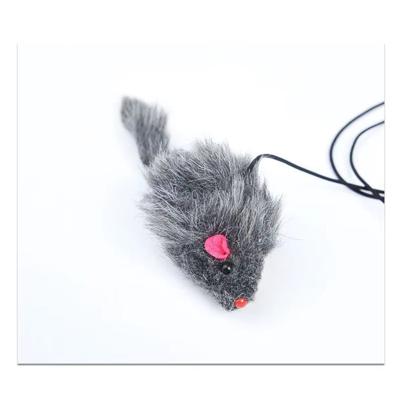 Hanging Mouse Teaser Cat Toy with Elastic Clip