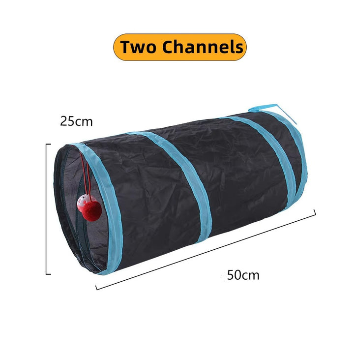 "Foldable Cat Tunnel - Interactive Pet Toy for Indoor Play"