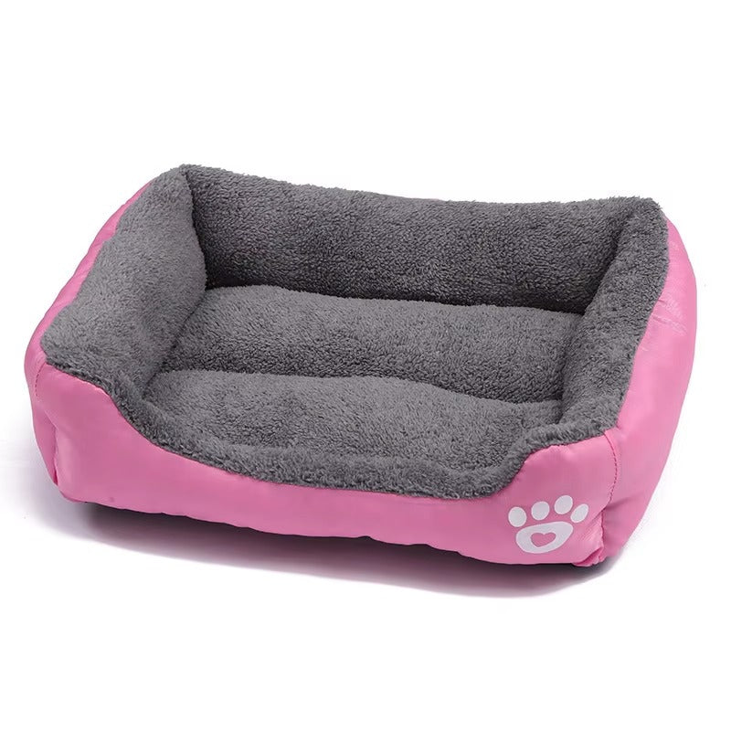 "Plush All-Season Dog Bed & Cat Nest - Washable, Waterproof, & Cozy"