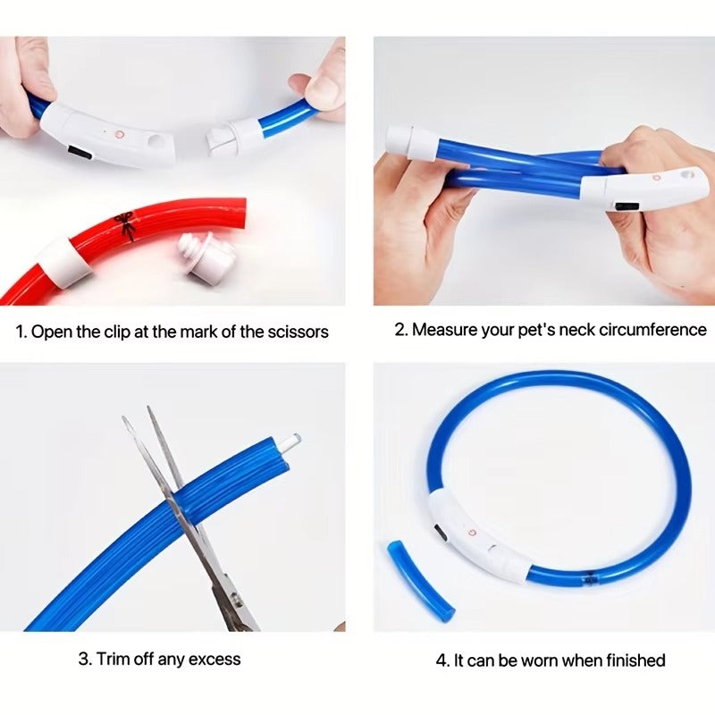 "USB Rechargeable LED Dog Collar - Anti-Lost & Luminous"