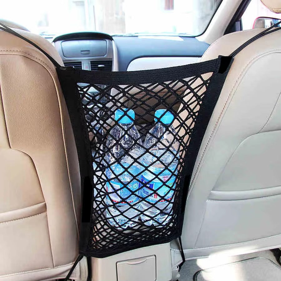 "Automatic Pet Car Barrier with Safety Mesh & Storage Bag"