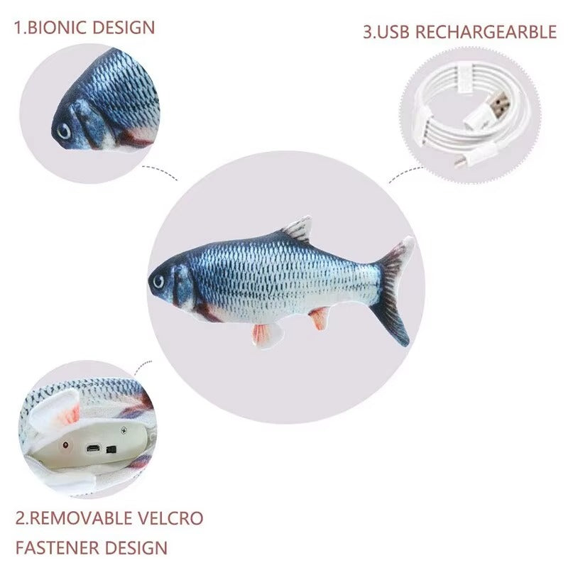 Electric Floppy Fish Cat Dog Toy