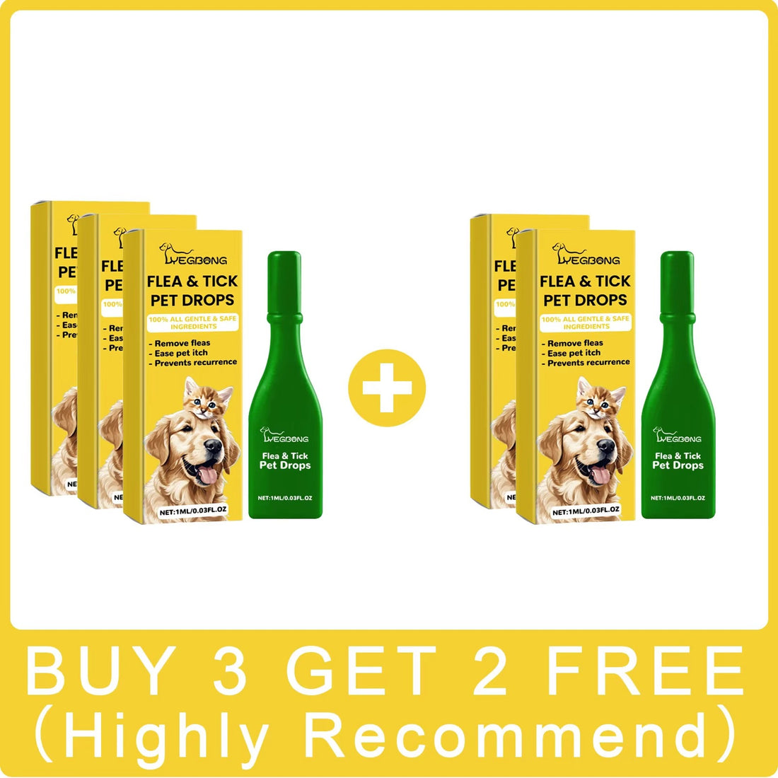 Effective Cat Anti-Flea Drops - External Insect Repellent for Skin Itching Relief