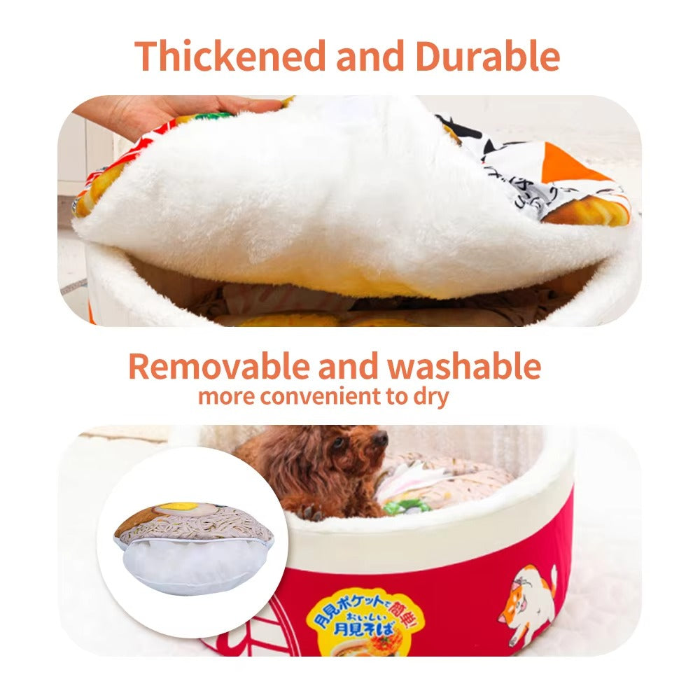 "Super Large Instant Noodle Pet House - Cozy Kennel for Dogs and Cats"