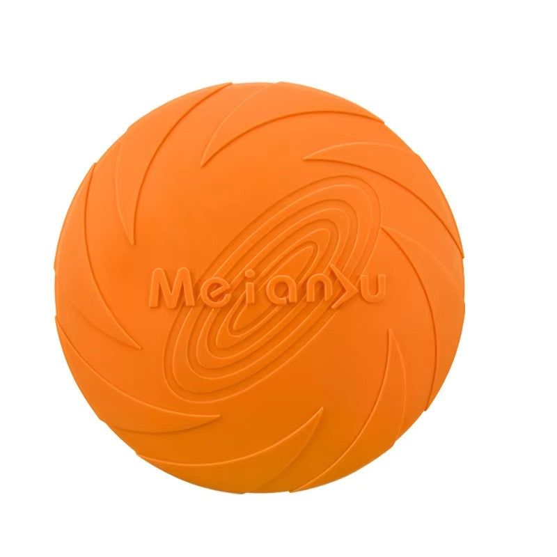 "Interactive Silicone Flying Disc - Fashionable Chew Toy for Dogs"