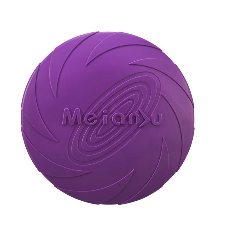 "Interactive Silicone Flying Disc - Fashionable Chew Toy for Dogs"
