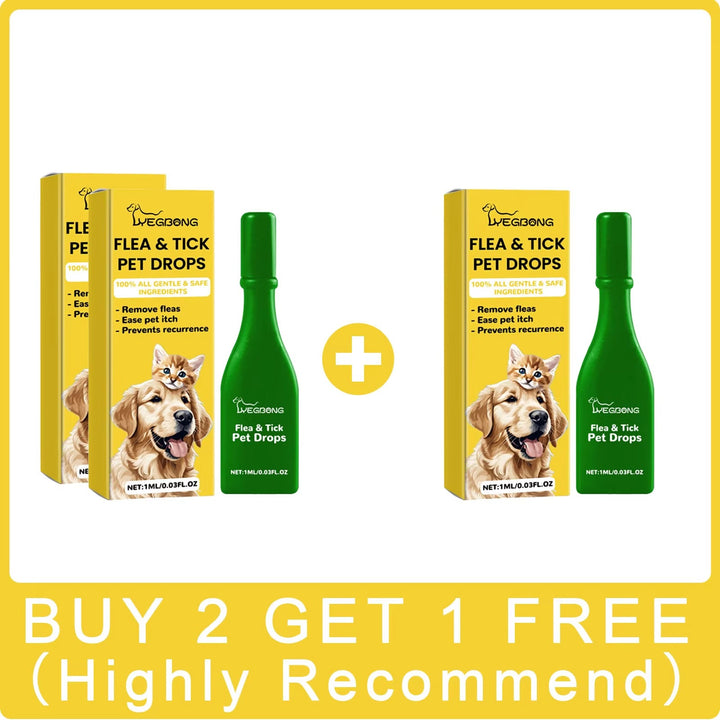 Effective Cat Anti-Flea Drops - External Insect Repellent for Skin Itching Relief