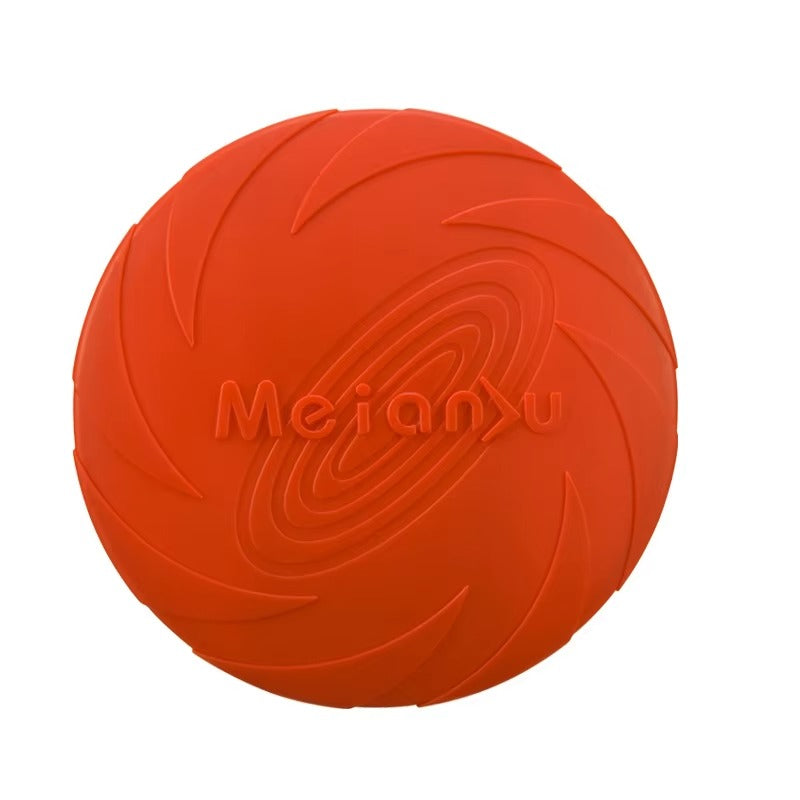 "Interactive Silicone Flying Disc - Fashionable Chew Toy for Dogs"