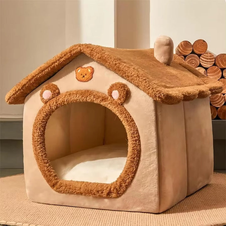 Foldable Pet House: Removable Washable Cat House and Puppy Cave