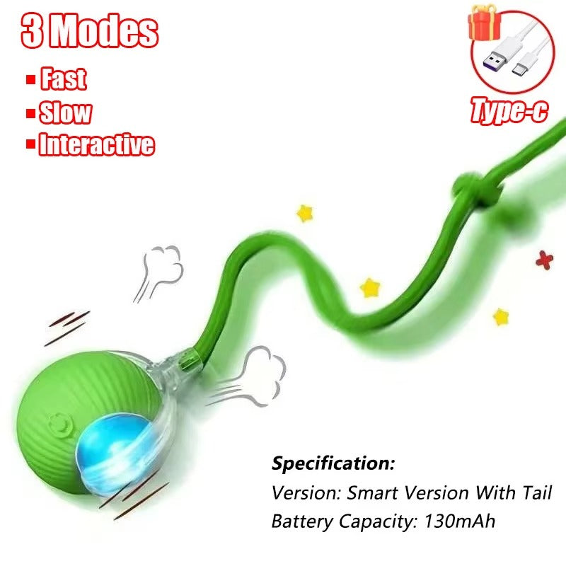 Rechargeable Rolling Ball with Faux Tail