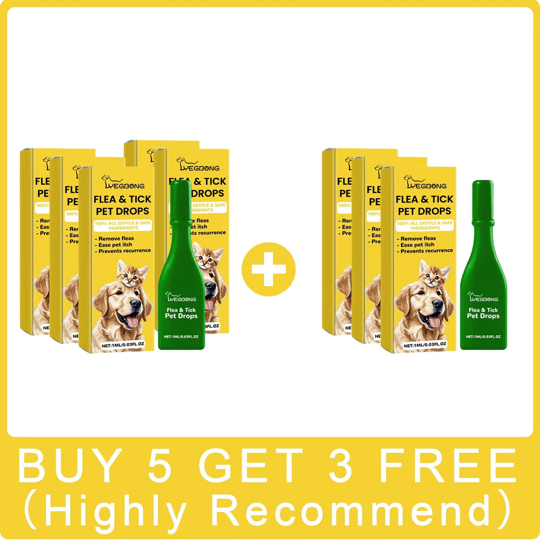 Effective Cat Anti-Flea Drops - External Insect Repellent for Skin Itching Relief
