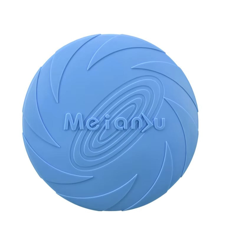 "Interactive Silicone Flying Disc - Fashionable Chew Toy for Dogs"